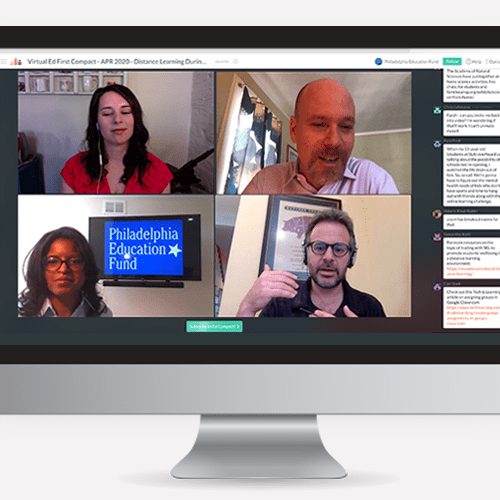 Four presenters at PEF's Virtual Ed Compact, April 2020