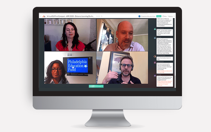Four presenters at PEF's Virtual Ed Compact, April 2020