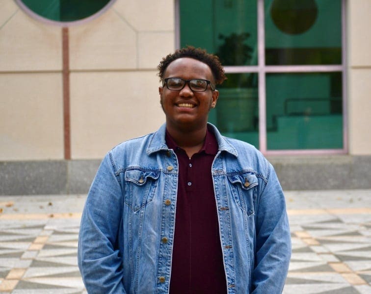 In Photo: Portrait of STEM Work-Study Student, Lonard Encarnacion