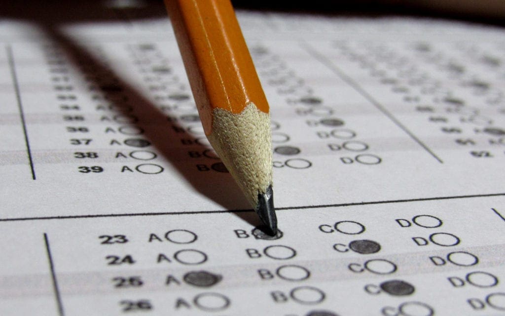 pencil filling in standardized test circles